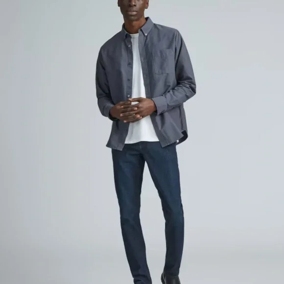 NWOT EVERLANE The Organic Oxford Shirt in COLOR Slate Gray - Picture 2 of 3